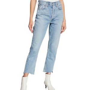 Agolde Riley high-rise crop jeans